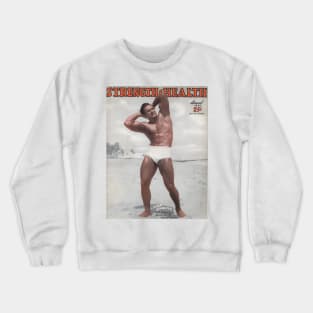 STRENGTH & HEALTH - Vintage Physique Muscle Male Model Magazine Cover Crewneck Sweatshirt